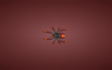 Картинка паук рисованные минимализм spider красный