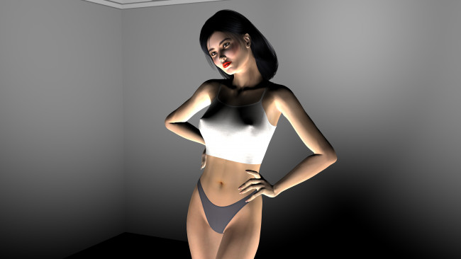 Обои картинки фото 3д графика, people , люди, девушка, взгляд