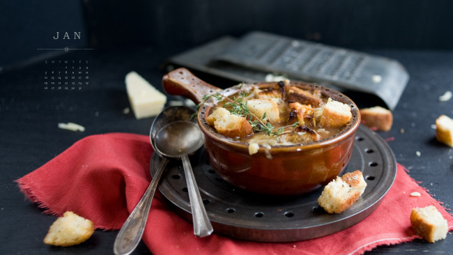 Обои картинки фото календари, еда, суп