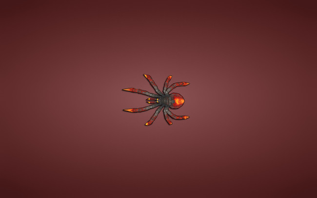 Обои картинки фото паук, рисованные, минимализм, spider, красный