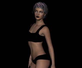 Картинка 3д+графика люди+ people девушка взгляд фон