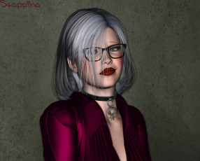 Картинка 3д+графика портрет+ portraits взгляд девушка блондинка фон