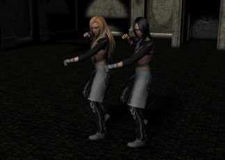 Картинка 3д+графика люди+ people девушки взгляд фон поза