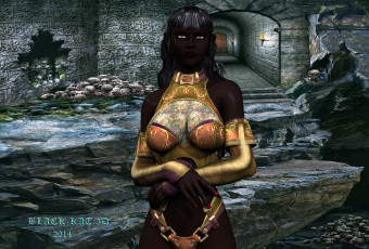 Картинка 3д+графика существа+ creatures черепа фон взгляд девушка