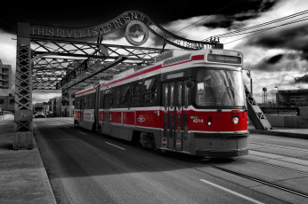 Картинка техника трамваи трамвай рельсы город