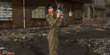 Картинка 3д+графика фантазия+ fantasy оружие фон взгляд девушка