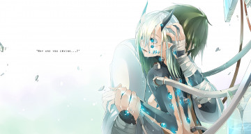 Картинка аниме оружие +техника +технологии sinlaire арт пара существо объятия фон