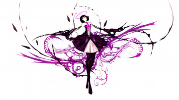 Картинка аниме ангелы +демоны абстракция фон девушка