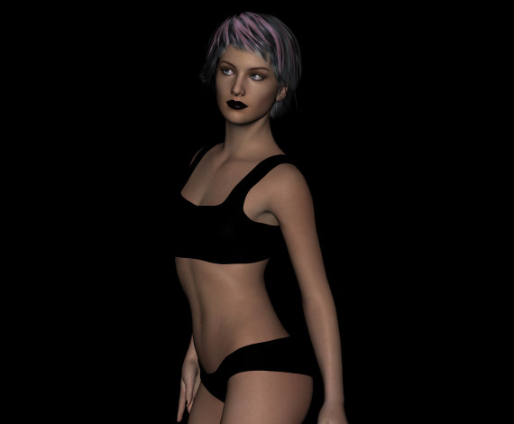 Обои картинки фото 3д графика, люди , people, девушка, взгляд, фон