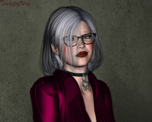 Обои картинки фото 3д графика, портрет , portraits, взгляд, девушка, блондинка, фон