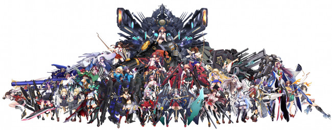 Обои картинки фото аниме, kantai collection, kantai, collection, big-g, арт, белый, фон, девушки, оружие