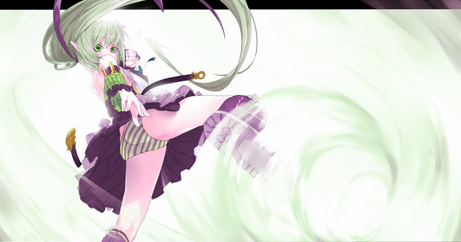 Обои картинки фото аниме, unknown,  другое, девушка, взгляд, движение