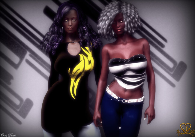 Обои картинки фото 3д графика, фантазия , fantasy, девушки, взгляд, фон