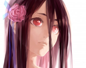 Картинка blood+ аниме девушка otonashi saya цветок арт лицо