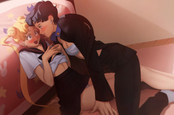 Картинка аниме sailor+moon aconitea tsukino usagi kou seiya sailor moon