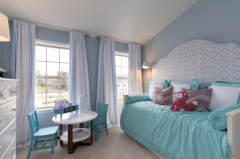 Картинка интерьер детская+комната комната детская игрушки столик кровать дизайн