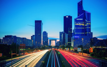 Картинка города париж+ франция дома трафик столица улица огни город здания