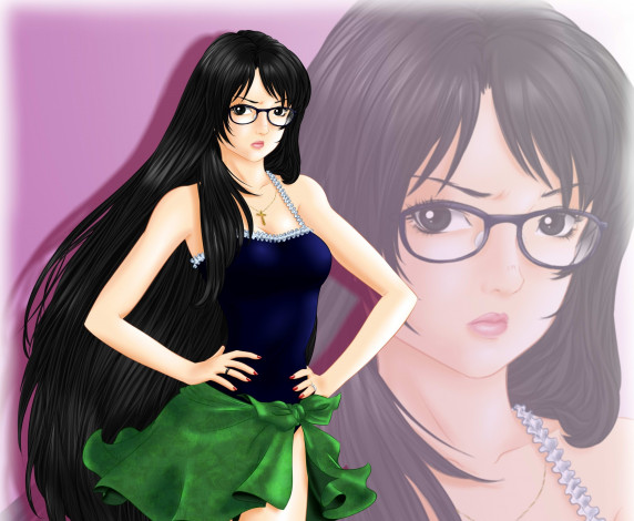 Обои картинки фото аниме, unknown,  другое, взгляд, девушка