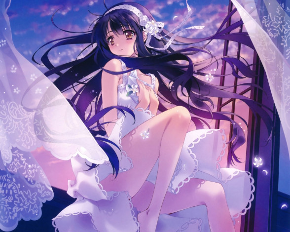 Обои картинки фото аниме, unknown,  другое, kuraki, mizuna, kao, no, nai, tsuki, carnelian