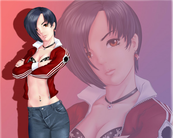 Обои картинки фото аниме, unknown,  другое, взгляд, девушка