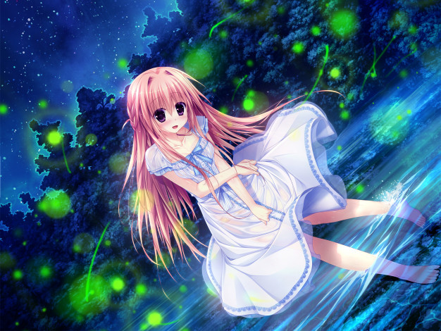 Обои картинки фото koko kara natsu no innocence, аниме, unknown,  другое, девочка, природа, sesena, yau, hatsuhime, iroha