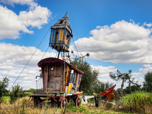 Обои картинки фото юмор и приколы, жилище, телега