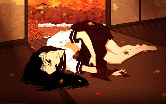 Обои картинки фото аниме, jigoku shoujo, арт, etoo, miyuki, девочка, jigoku, shoujo, enma, ai