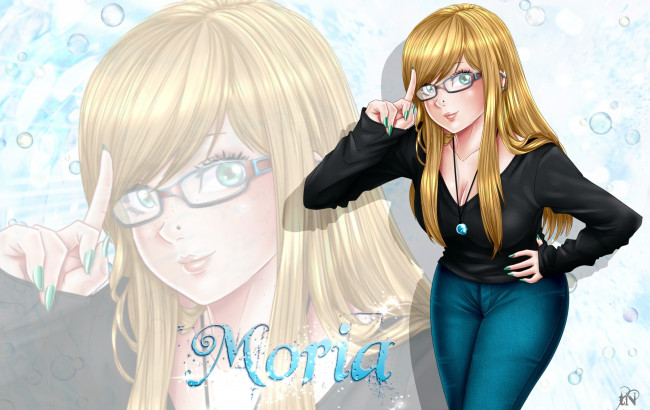 Обои картинки фото аниме, unknown,  другое, взгляд, девушка