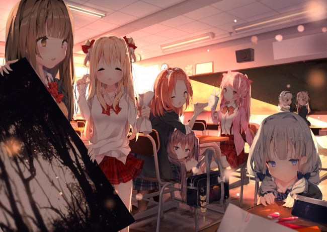 Обои картинки фото автор,  kabako, аниме, unknown,  другое, девочки