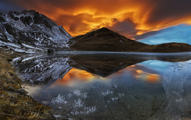 Обои картинки фото природа, реки, озера, озеро, горы