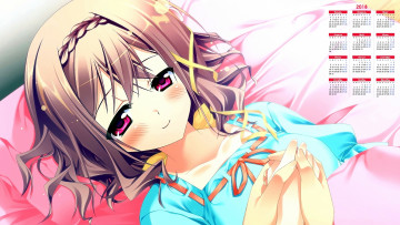 Картинка календари аниме взгляд лицо девушка 2018