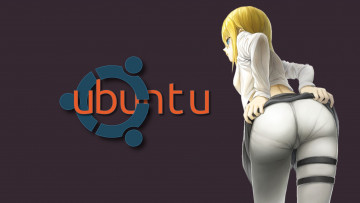 Картинка компьютеры ubuntu+linux фон логотип