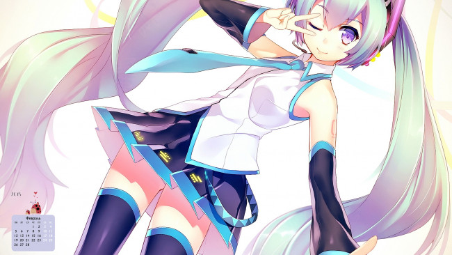 Обои картинки фото календари, аниме, взгляд, лицо, девушка, 2018