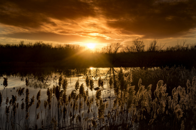 Обои картинки фото природа, восходы, закаты, простор