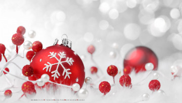 Картинка календари праздники +салюты боке шар игрушка снежинка