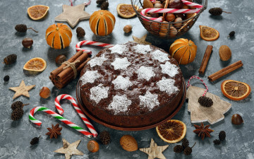 Картинка праздничные угощения пирог