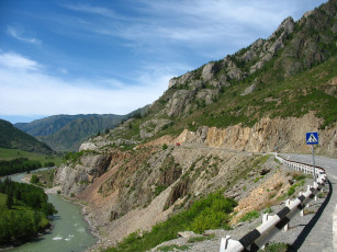 Картинка перевал+чике+таман+горный+алтай природа дороги чике таман перевал горный алтай чуя река россия дорога