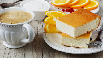 Картинка еда пироги кофе пирог творожный сметана