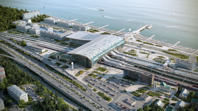 Обои картинки фото города, - панорамы, россия, адлер, c, высоты, птичьего, полета