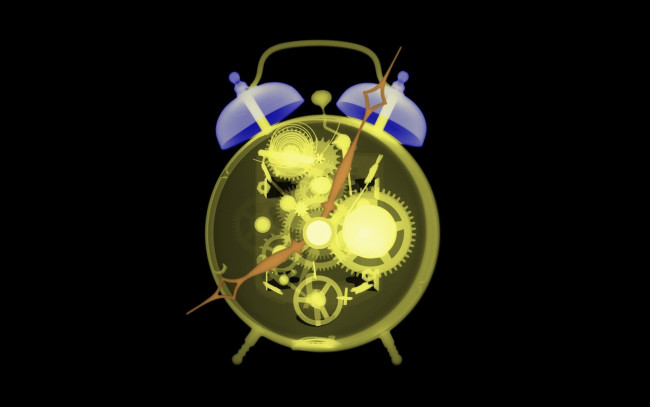 Обои картинки фото разное, кости,  рентген, будильник