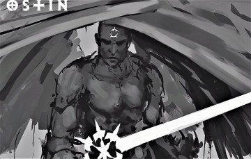 обоя фэнтези, _ghost blade ,  призрачный клинок, остин, воин, меч