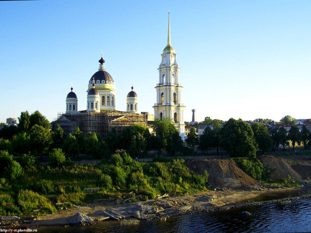 Обои картинки фото рыбинск, Яросавской, обл, спасо, преображенский, собор, города, православные, церкви, монастыри
