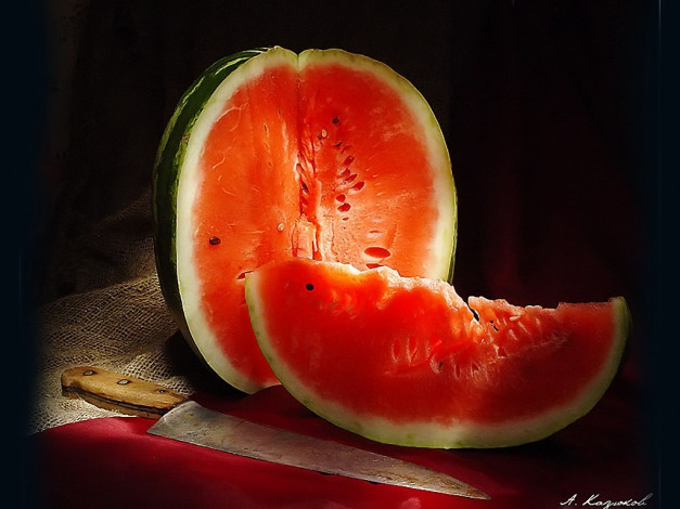 Обои картинки фото гантенбайн, арбуз, еда