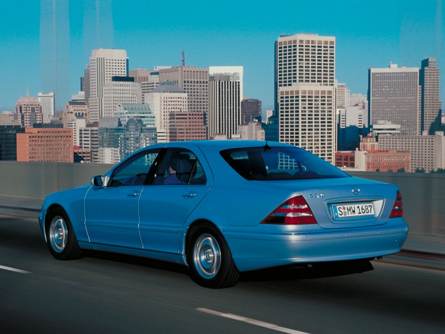 Обои картинки фото mercedes, benz, class, w220, автомобили