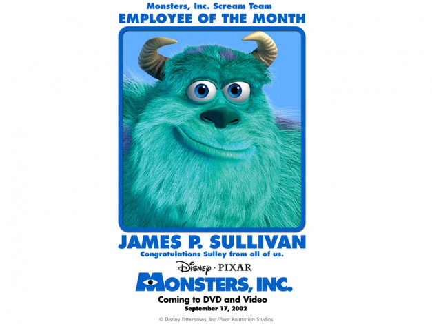 Обои картинки фото мультфильмы, monsters, inc
