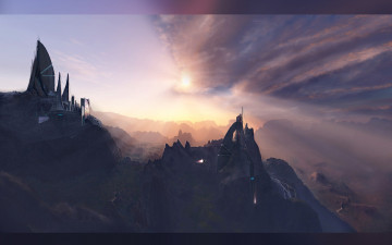 Картинка 3д графика nature landscape природа