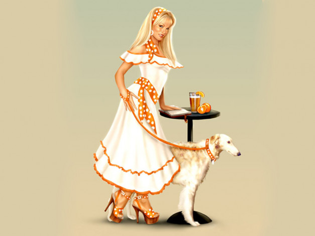 Обои картинки фото рисованные, люди