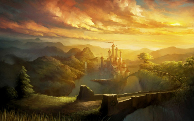 Обои картинки фото фэнтези, замки