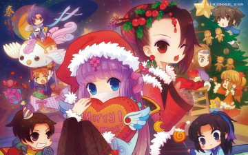 Картинка аниме merry chrismas winter