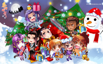 Картинка аниме merry chrismas winter